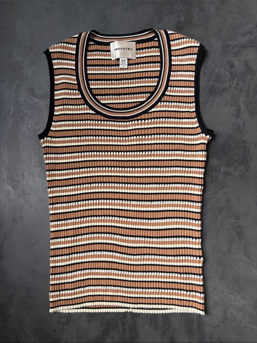 New Stripe Sleeveless Sweater Vest